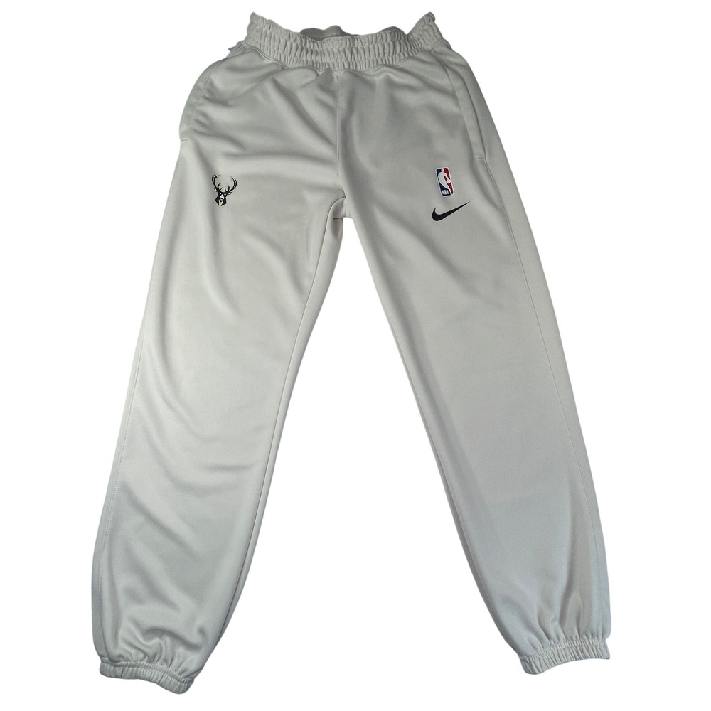 Nike Milwaukee Bucks NBA Dri-Fit Training Joggers Mens M Cream Activewear Pants